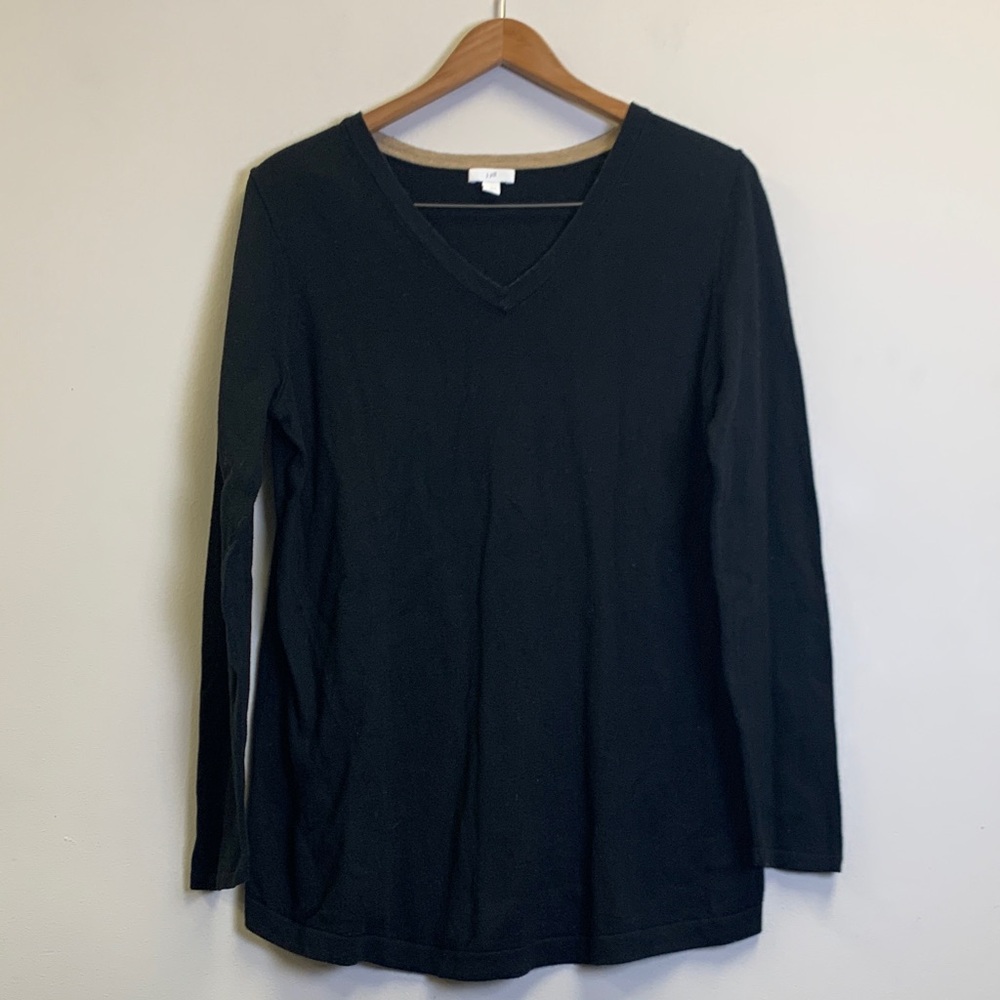 J. Jill Black V-Neck Long Sleeve Top